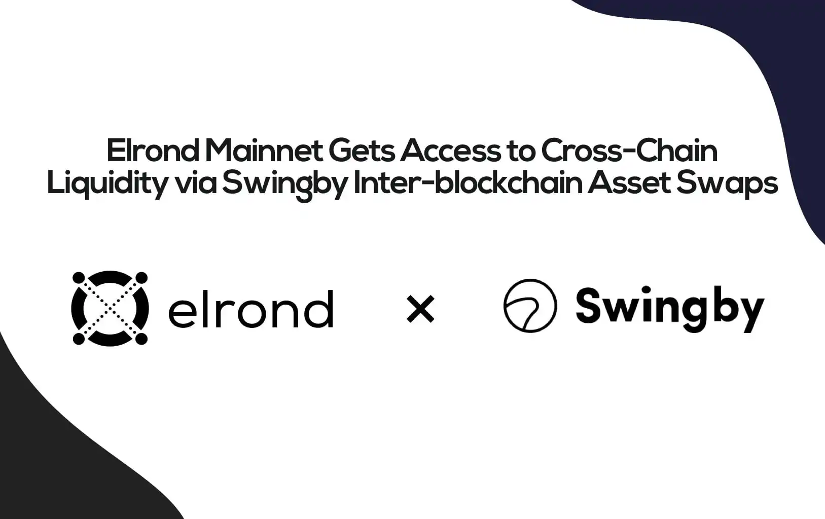 Elrond Mainnet Gets Access to Cross-Chain Liquidity via Swingby Inter-blockchain Asset Swaps