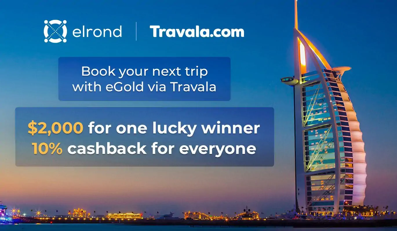 Win $2,000 When Booking Your Next Trip With eGold On Travala, 10% Cashback For Everyone