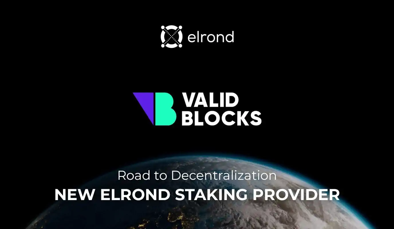 Road To Decentralization: Valid Blocks Joins The Elrond Network As Staking Provider