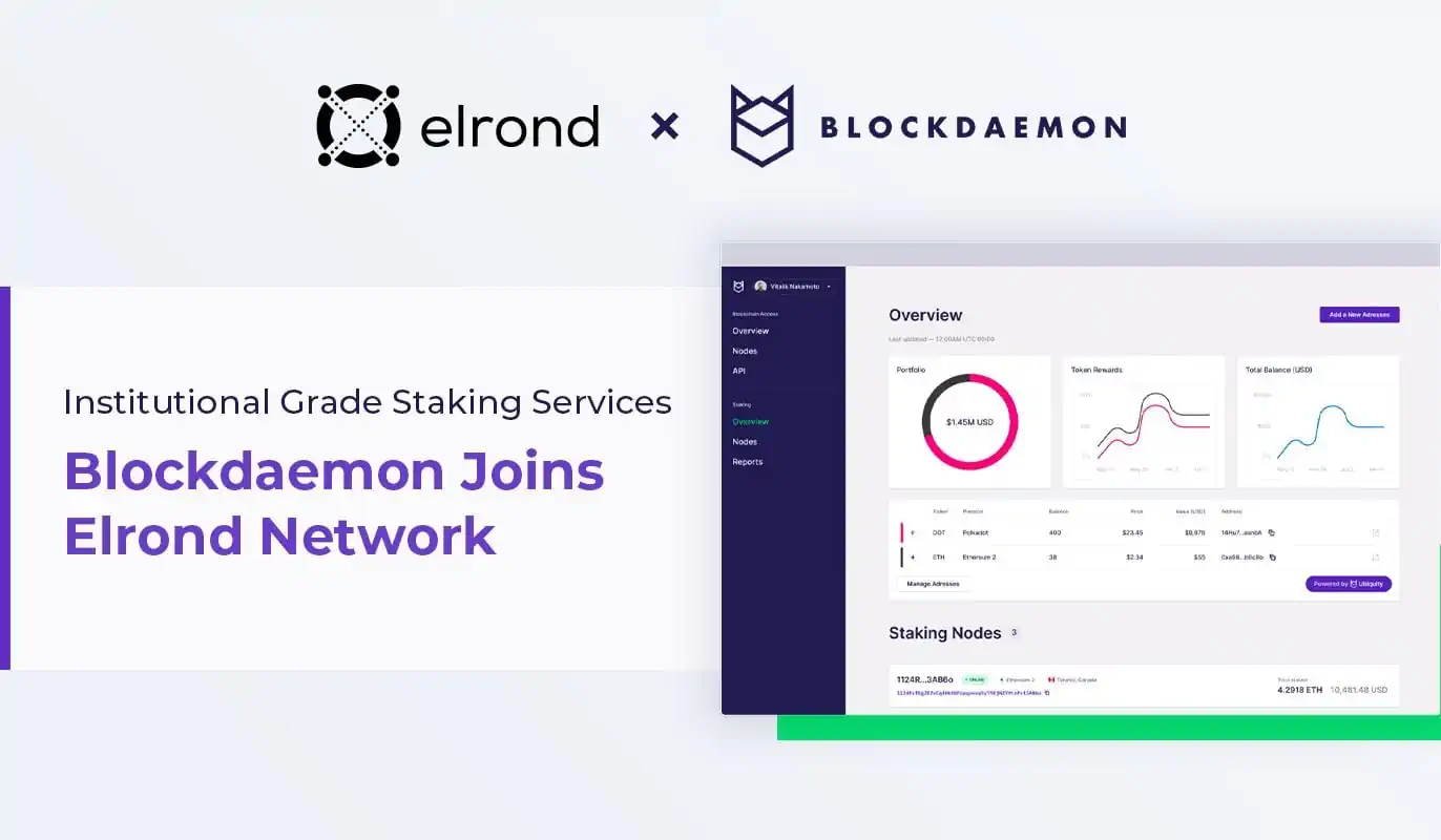 Leading Blockchain Infrastructure Provider Blockdaemon Joins Elrond As A Staking Partner