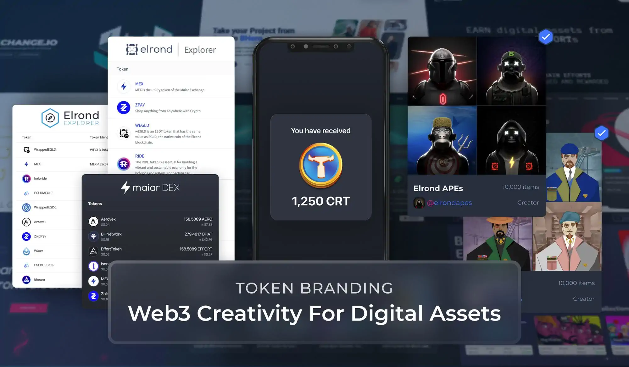 Web3 Creativity Flows Through All Elrond dApps With Asset Branding For Tokens And NFTs