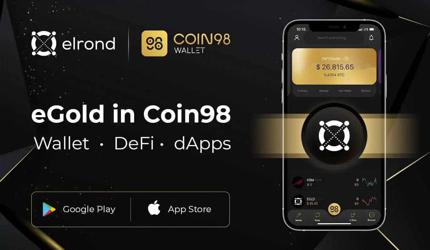 Leading South East Asian DeFi App Coin98 Will Integrate Elrond And Give Hundreds Of Thousands Of Users Direct Access To eGold, Elrond Assets, DeFi And dApps