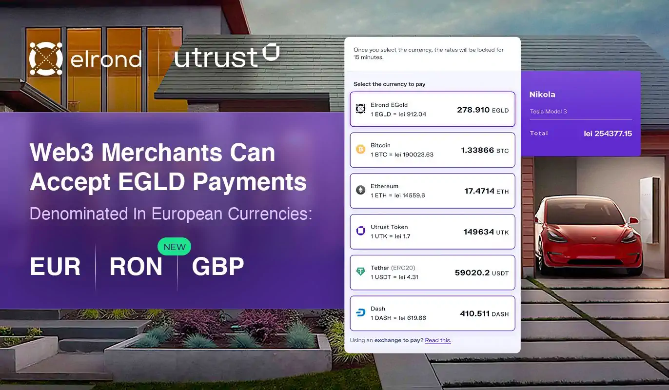 Utrust Added RON As Reference And Settlement Currency, Alongside EUR, GBP & USD, More To Follow