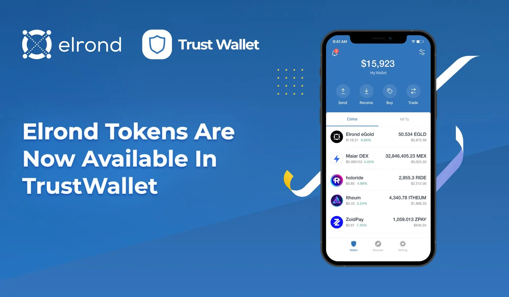 25 Million Trust Wallet Users Can Now Use Tokens On The Elrond Network