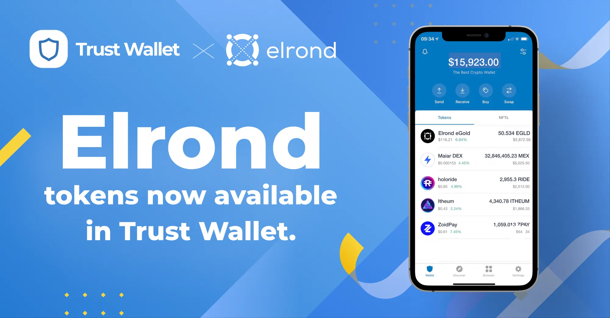 Trust Wallet Users Can Now Use Tokens On The Elrond Network