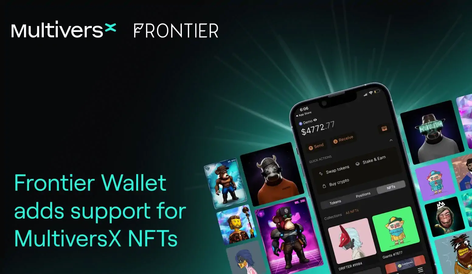 Frontier Wallet adds support for MultiversX NFTs