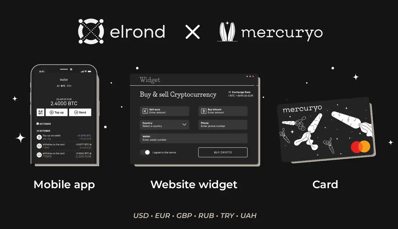 New eGLD Fiat Gateway: Buy With Fiat & Spend with Crypto MasterCard, Coming Soon via Mercuryo