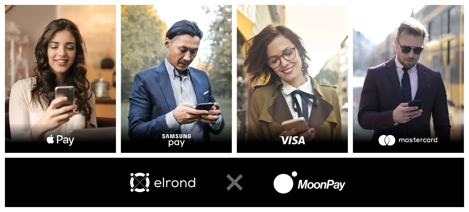 Apple Pay, Samsung Pay, Credit Cards, Bank Transfers in 162 countries, +100 Fiat Ramps Coming to Elrond via MoonPay