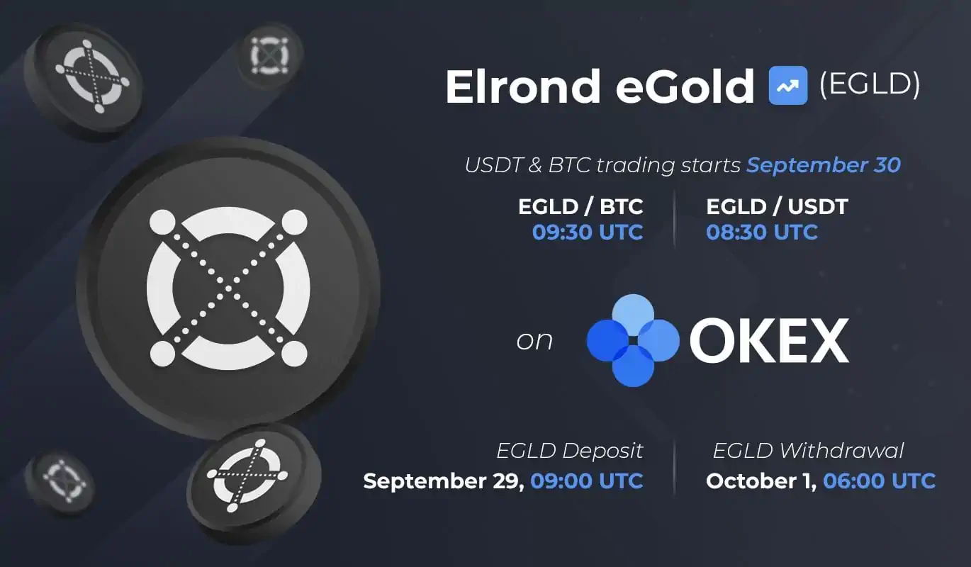 eGold listed on OKEx!