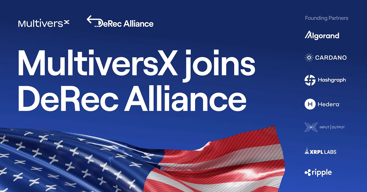 MultiversX Joins the DeRec Alliance: Advancing Self-Custody With Open Standards for Secret Recovery